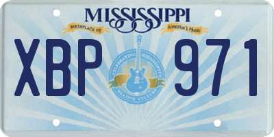 MS license plate XBP971