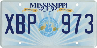 MS license plate XBP973