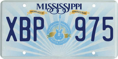 MS license plate XBP975