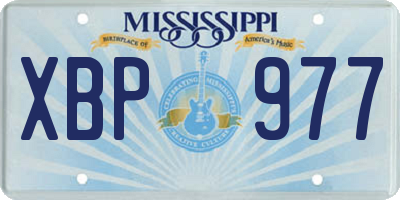 MS license plate XBP977