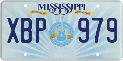 MS license plate XBP979