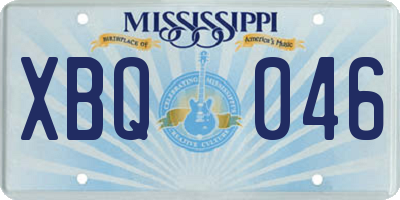 MS license plate XBQ046