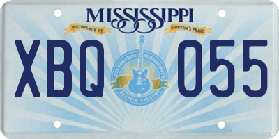 MS license plate XBQ055