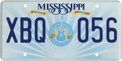 MS license plate XBQ056
