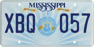 MS license plate XBQ057