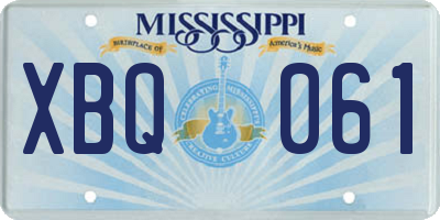 MS license plate XBQ061
