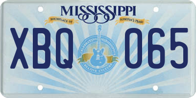 MS license plate XBQ065