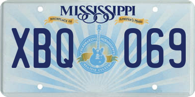 MS license plate XBQ069