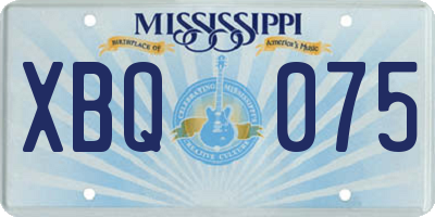MS license plate XBQ075