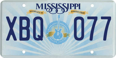MS license plate XBQ077