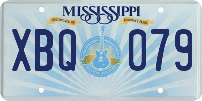 MS license plate XBQ079