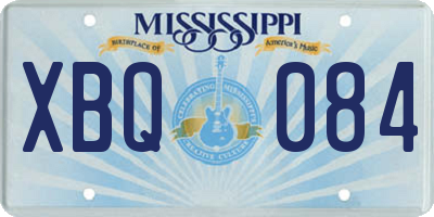 MS license plate XBQ084