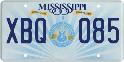 MS license plate XBQ085