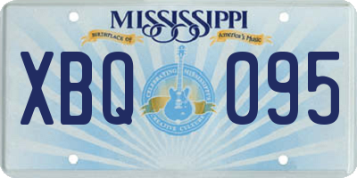 MS license plate XBQ095