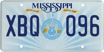 MS license plate XBQ096