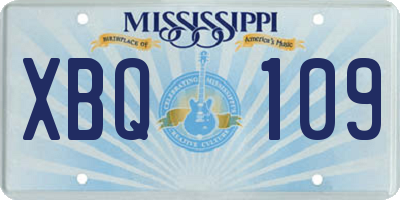 MS license plate XBQ109