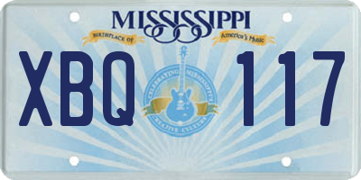 MS license plate XBQ117