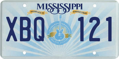 MS license plate XBQ121