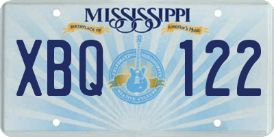 MS license plate XBQ122