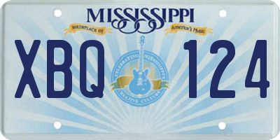 MS license plate XBQ124