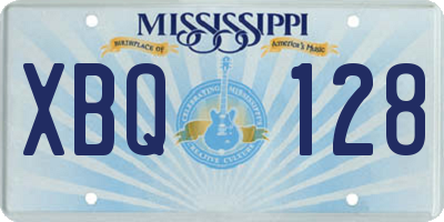 MS license plate XBQ128