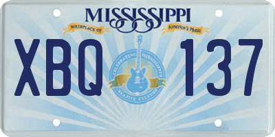 MS license plate XBQ137