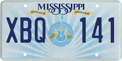 MS license plate XBQ141