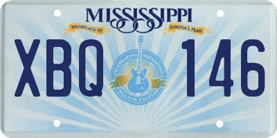 MS license plate XBQ146