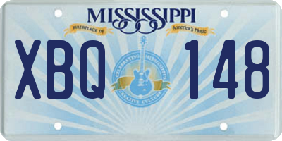 MS license plate XBQ148