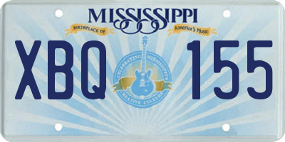 MS license plate XBQ155