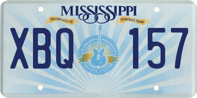 MS license plate XBQ157