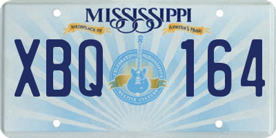 MS license plate XBQ164