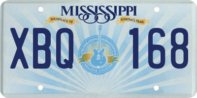 MS license plate XBQ168