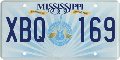 MS license plate XBQ169