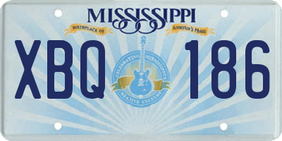 MS license plate XBQ186