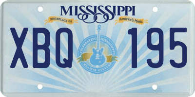 MS license plate XBQ195