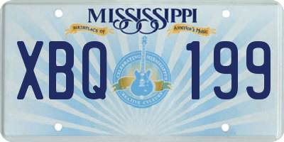 MS license plate XBQ199
