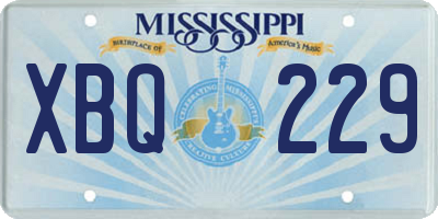 MS license plate XBQ229