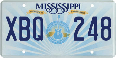 MS license plate XBQ248