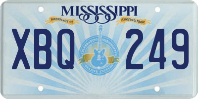 MS license plate XBQ249