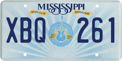 MS license plate XBQ261