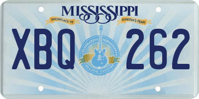 MS license plate XBQ262