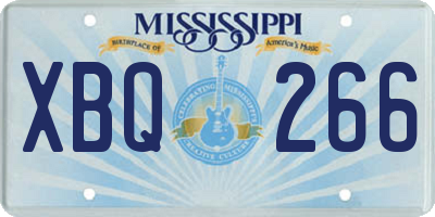 MS license plate XBQ266