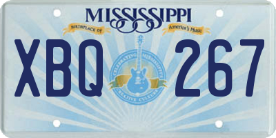 MS license plate XBQ267