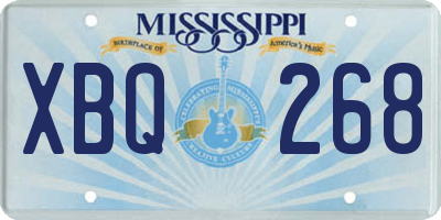 MS license plate XBQ268