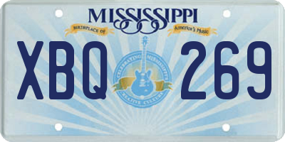 MS license plate XBQ269