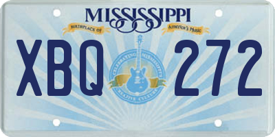 MS license plate XBQ272
