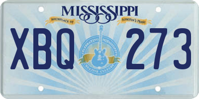 MS license plate XBQ273