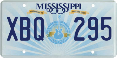 MS license plate XBQ295