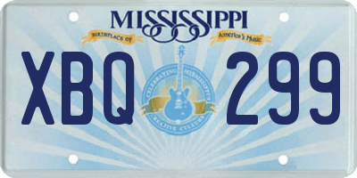 MS license plate XBQ299
